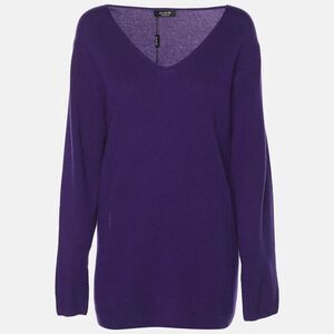Basler Purple Cashmere V Neck Sweater Xl